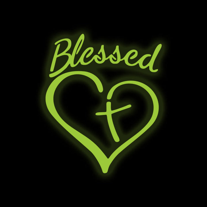 Christianartworkshop Blessed Heart & Cross Accent Car Sticker: A Gentle Nudge to Pause and Pray - Neon Green - Set of 10 - image 13