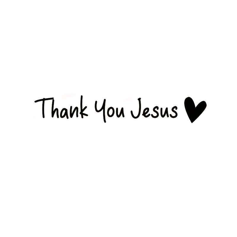 Christianartworkshop Thank You Jesus Heart Car Sticker: A Symbol of Grateful Faith for Vehicle Decor - image 1