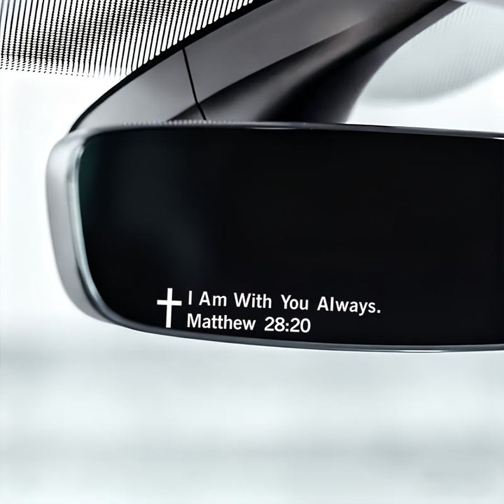 Christianartworkshop Matthew 28:20 I Am With You Always Car Sticker: Cross Motif for Faithful Vehicle Decor - image 5