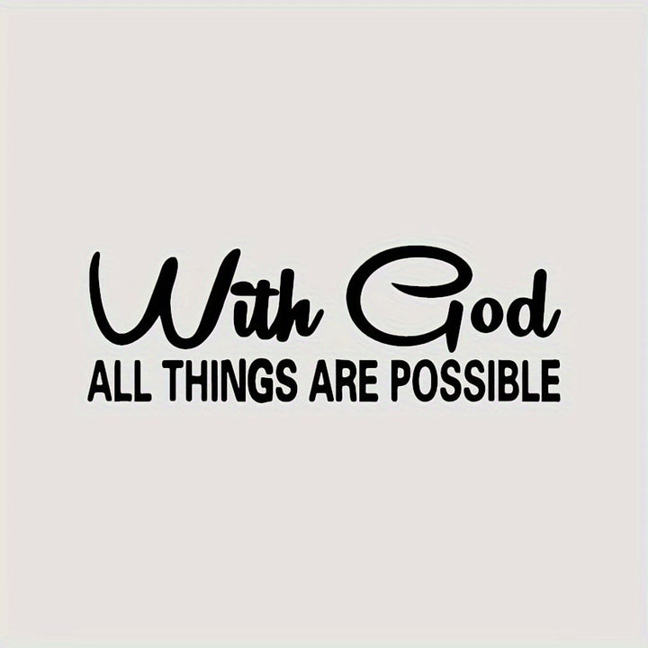 Christianartworkshop God’s Limitless Power Car Sticker: With God All Things Are Possible Vinyl Decal - image 2