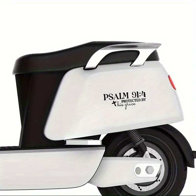 Christianartworkshop Divine Grace Psalm 91:4 Car Sticker: Cross Accent for God’s Gracious Shielding - image 5