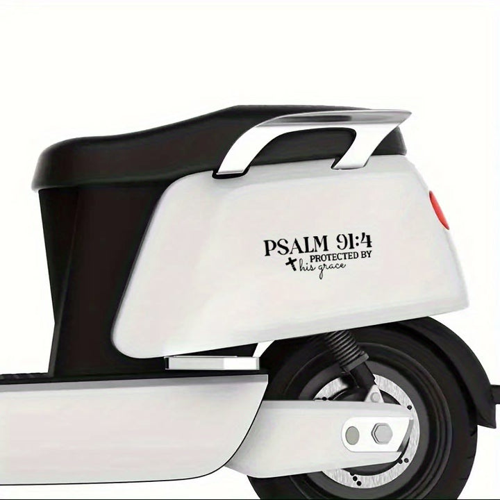Christianartworkshop Divine Grace Psalm 91:4 Car Sticker: Cross Accent for God’s Gracious Shielding - image 5