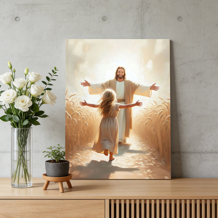 Christianartworkshop Run to Jesus Embrace Wall Art Prints: A Symbol of Unconditional Divine Love - image 4