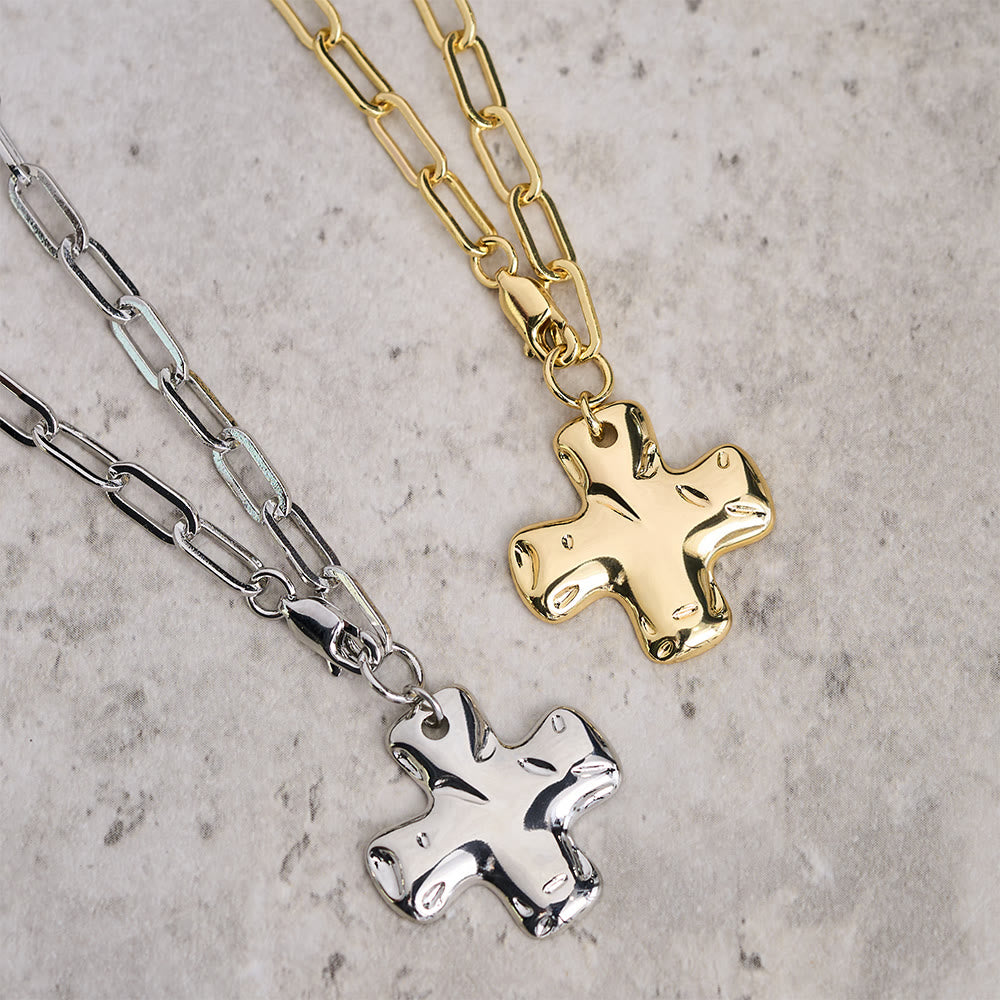 FREE Today: Minimalist Cross Paperclip Link Chain Necklace: A Symbol of Modern Faith & Style - image 2