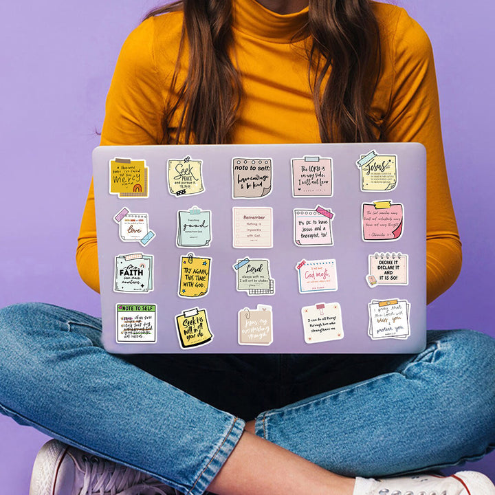 Christianartworkshop Faith-Inspired Biblical Phrase Sticker Set: Inspirational Notes for Journals - image 1