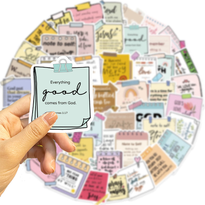 Christianartworkshop Faith-Inspired Biblical Phrase Sticker Set: Inspirational Notes for Journals - image 3