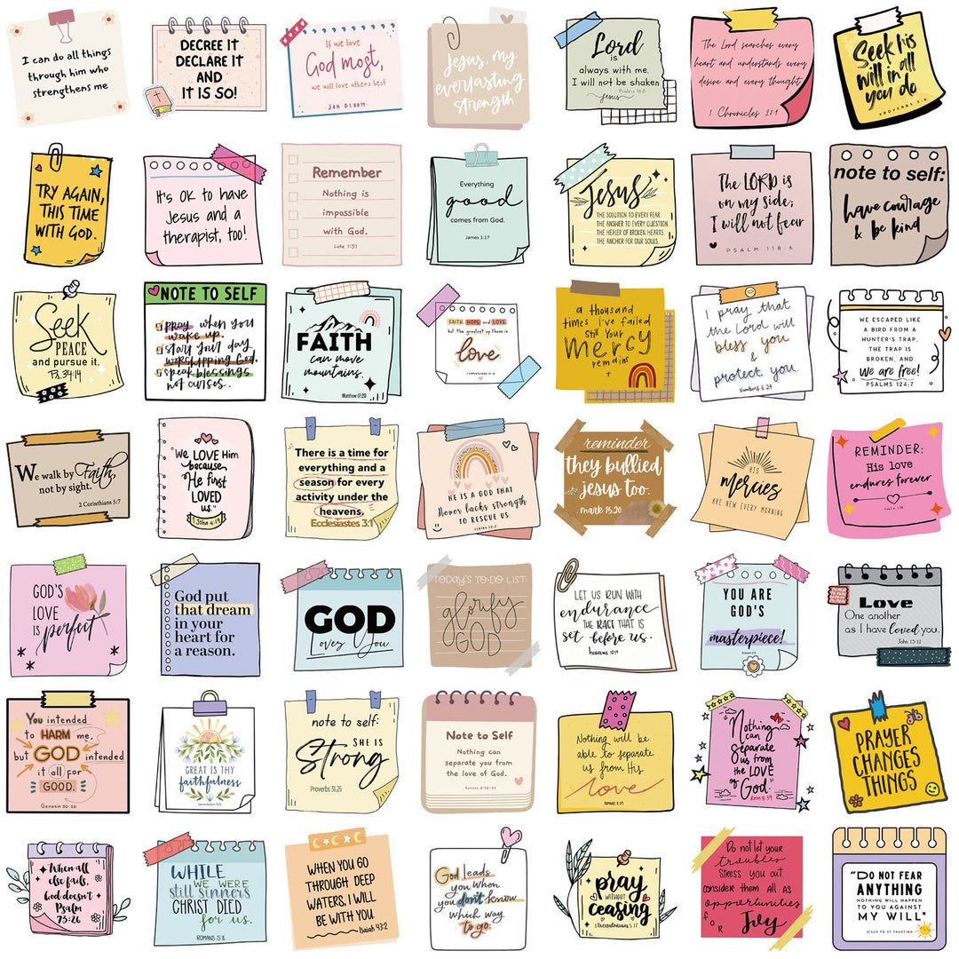 Christianartworkshop Faith-Inspired Biblical Phrase Sticker Set: Inspirational Notes for Journals - image 4