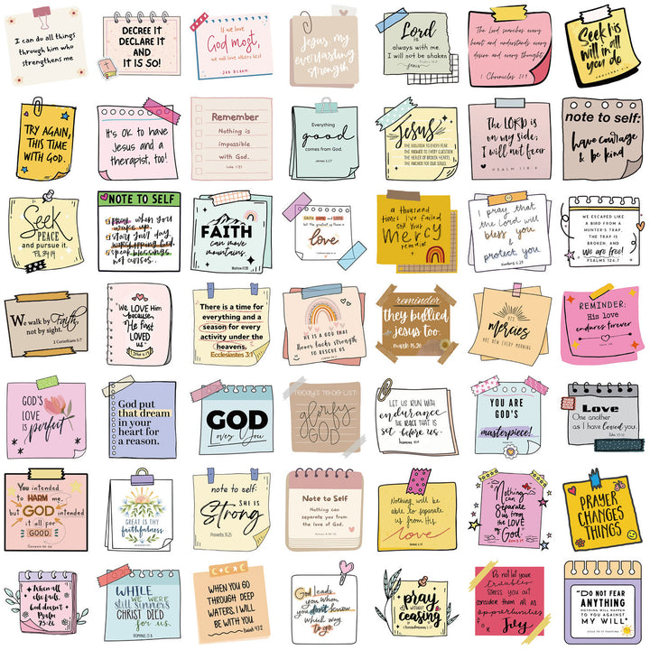 Christianartworkshop Faith-Inspired Biblical Phrase Sticker Set: Inspirational Notes for Journals - image 4