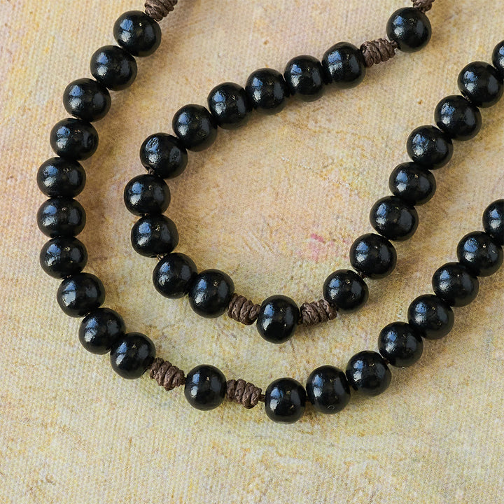 FREE Today: Vintage Black Wood Rosary with St. Benedict Protection - image 5