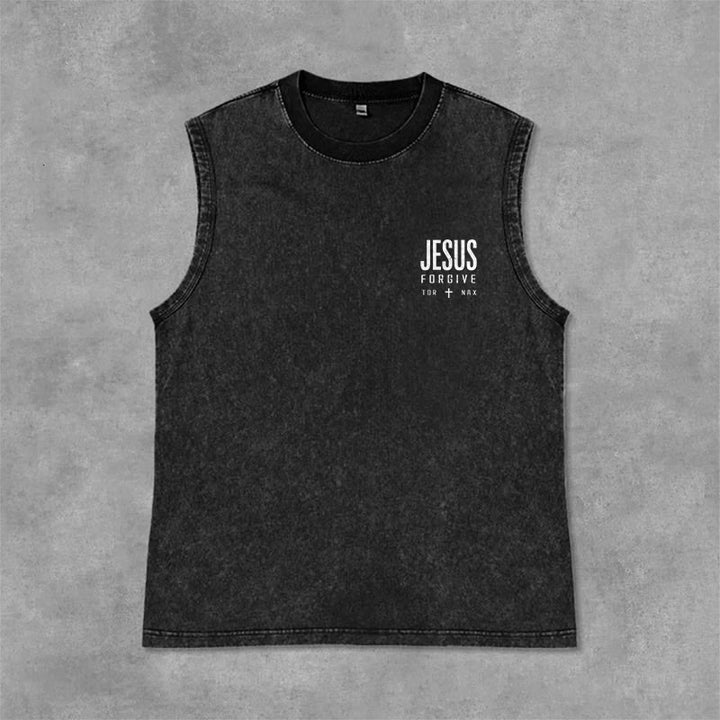 Christianartworkshop Jesus Name Above All Names Unisex Washed Tank Top - image 6