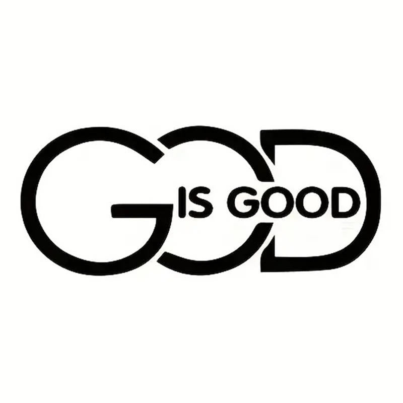 Christianartworkshop GOD IS GOOD Car Decal: Symbol of Faith and Blessing on the Road - Black - image 5
