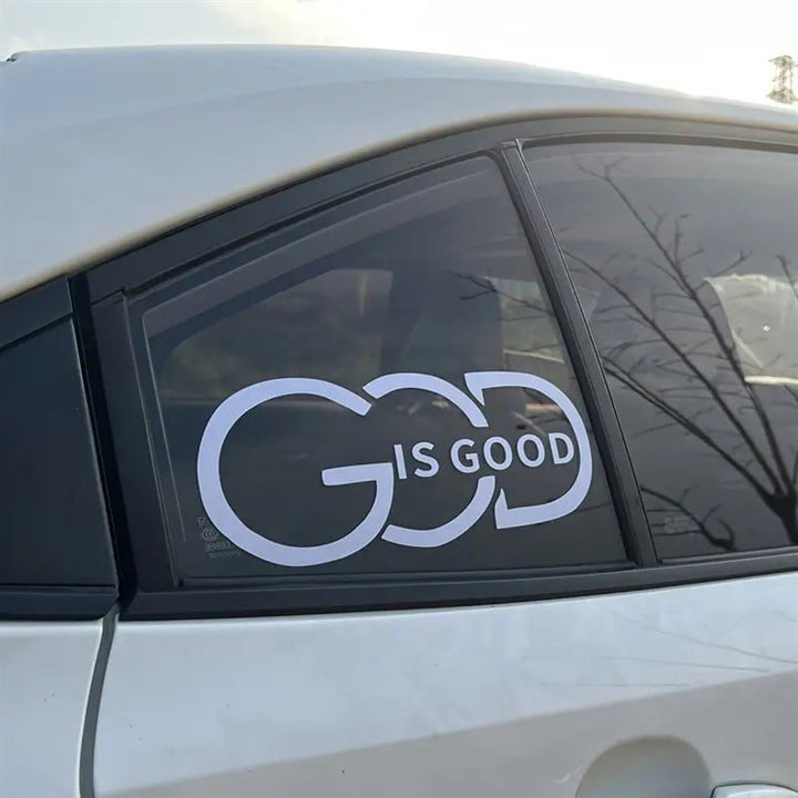 Christianartworkshop GOD IS GOOD Car Decal: Symbol of Faith and Blessing on the Road - image 1