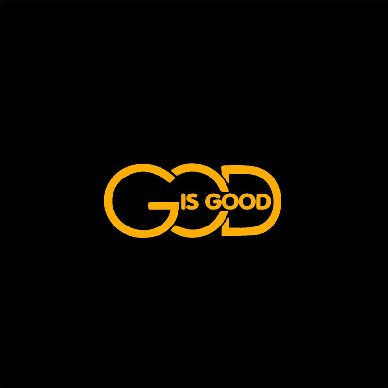 Christianartworkshop GOD IS GOOD Car Decal: Symbol of Faith and Blessing on the Road - Orange - 10pcs - image 10