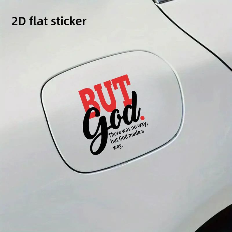 Christianartworkshop Weather-Resistant BUT GOD Car Sticker: Timeless Message of Hope - image 2