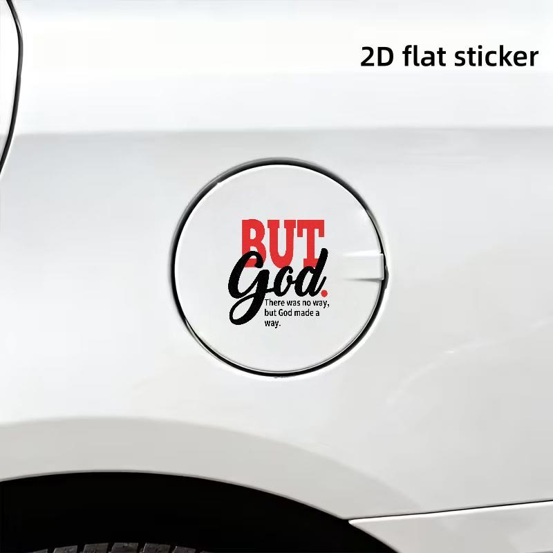 Christianartworkshop Weather-Resistant BUT GOD Car Sticker: Timeless Message of Hope - image 1