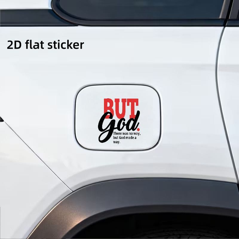 Christianartworkshop Weather-Resistant BUT GOD Car Sticker: Timeless Message of Hope - image 4
