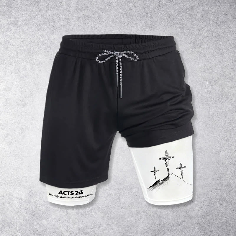 Christianartworkshop Acts 23 The Holy Spirit Descended Shorts - White - image 0