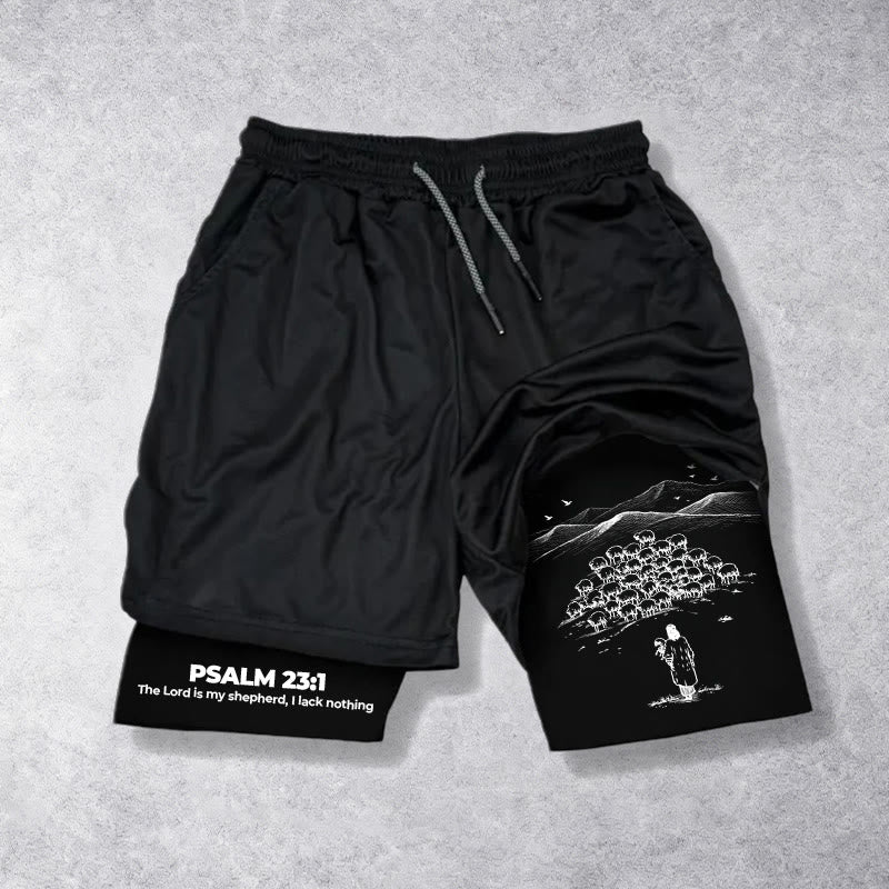 Christianartworkshop Psalm 23 Faithful Shepherd Printed Shorts - image 13