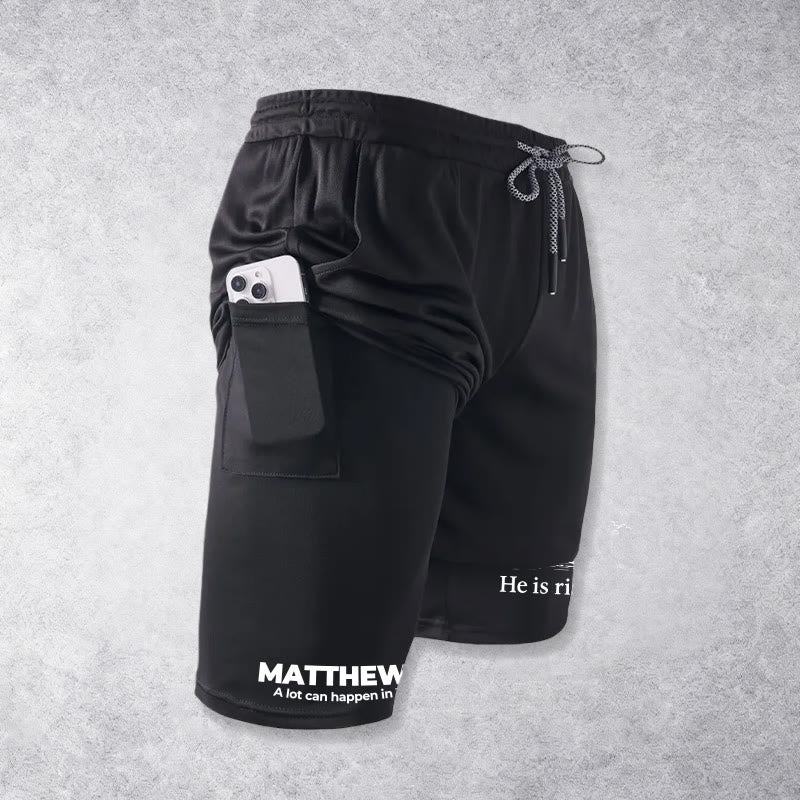 Christianartworkshop Matthew 28:6 He Is Risen Resurrection Performance Shorts - image 17