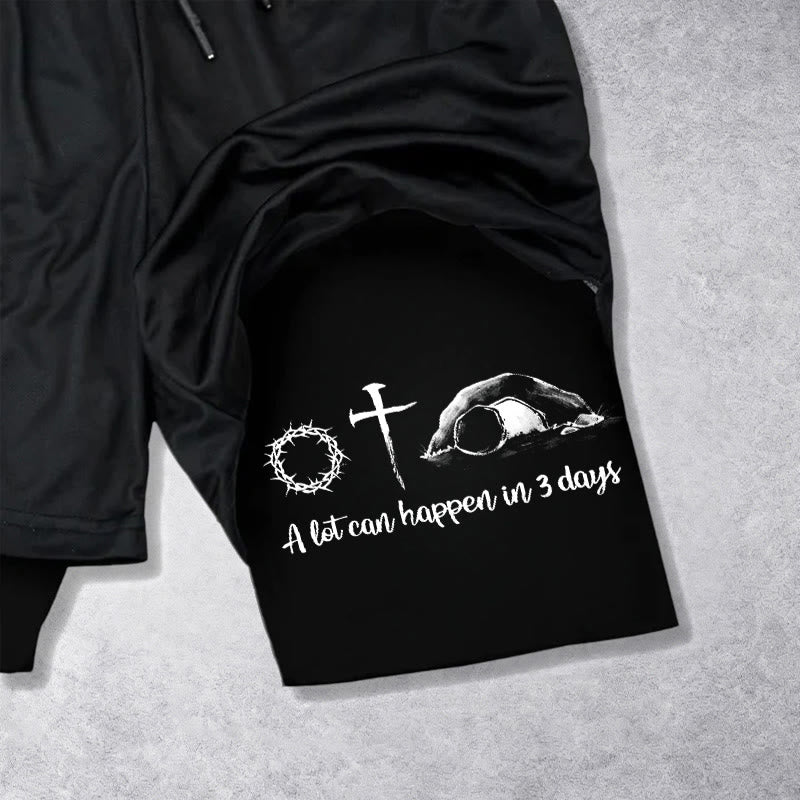 Christianartworkshop A Lot Can Happen in 3 Days Resurrection Symbols Performance Shorts - image 14
