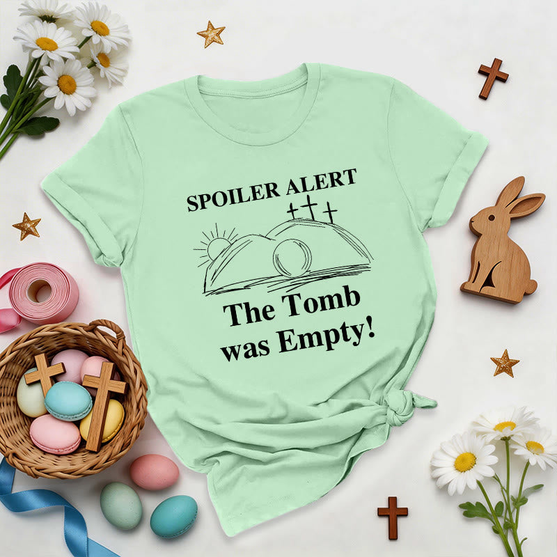 Christianartworkshop Empty Tomb Resurrection Graphic Premium T-Shirt - Light Green - 2XL - image 4