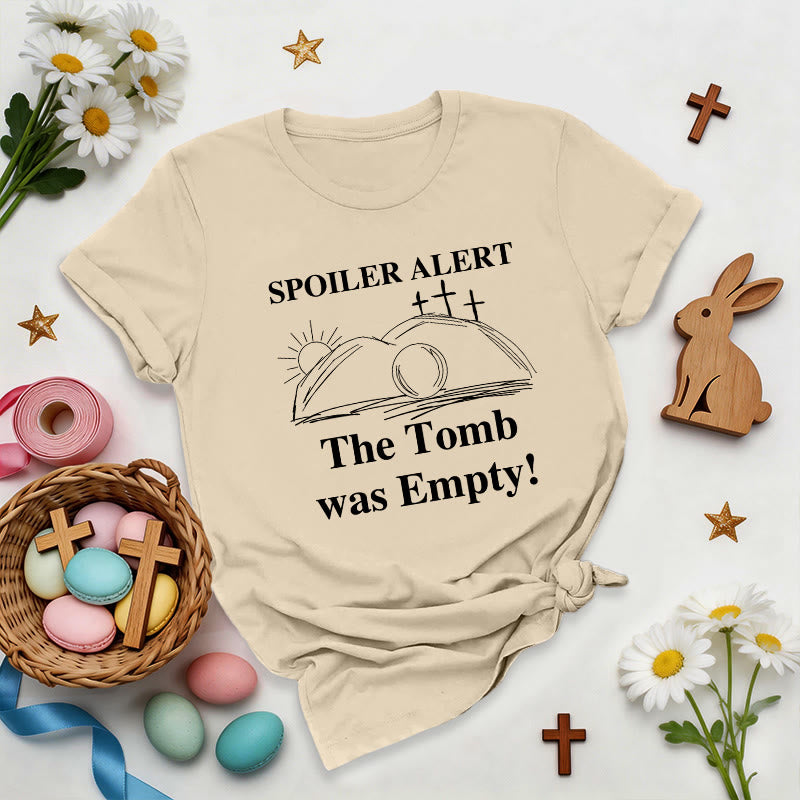 Christianartworkshop Empty Tomb Resurrection Graphic Premium T-Shirt - Beige - 2XL - image 6
