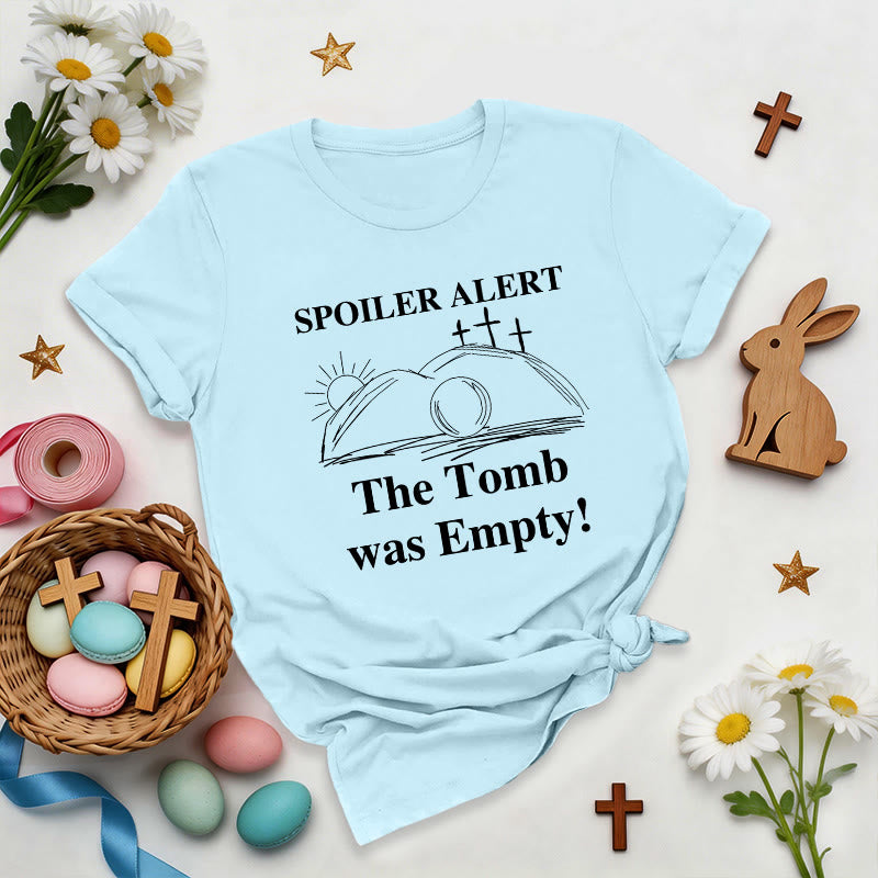 Christianartworkshop Empty Tomb Resurrection Graphic Premium T-Shirt - Blue - 2XL - image 5