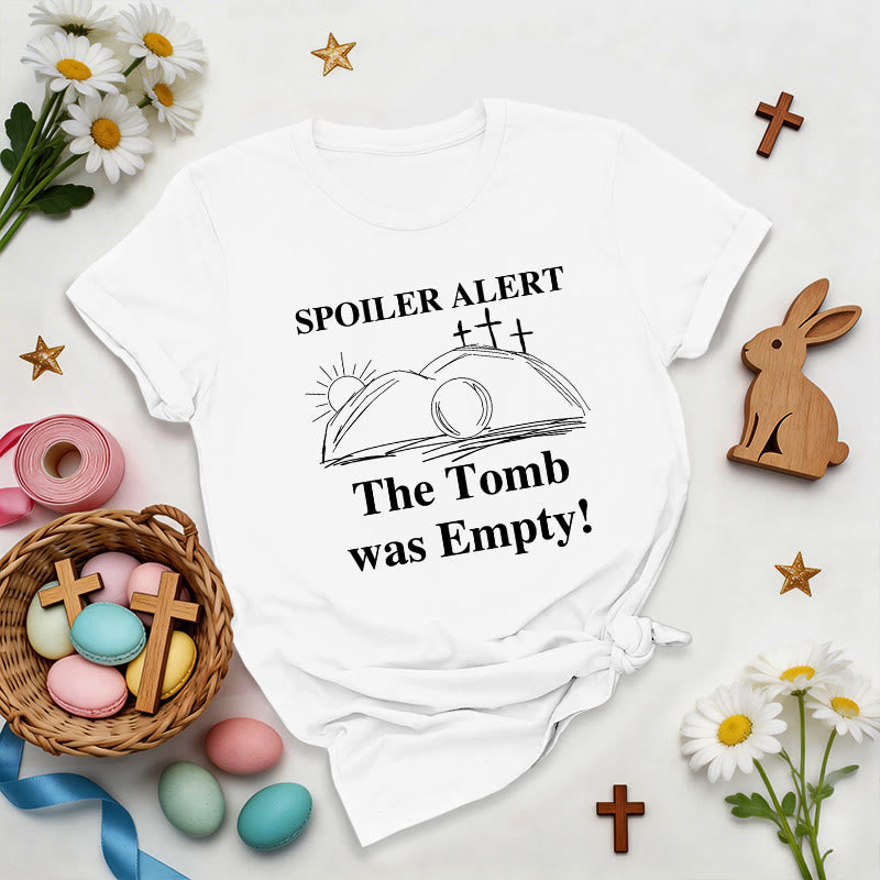 Christianartworkshop Empty Tomb Resurrection Graphic Premium T-Shirt - White - 2XL - image 0