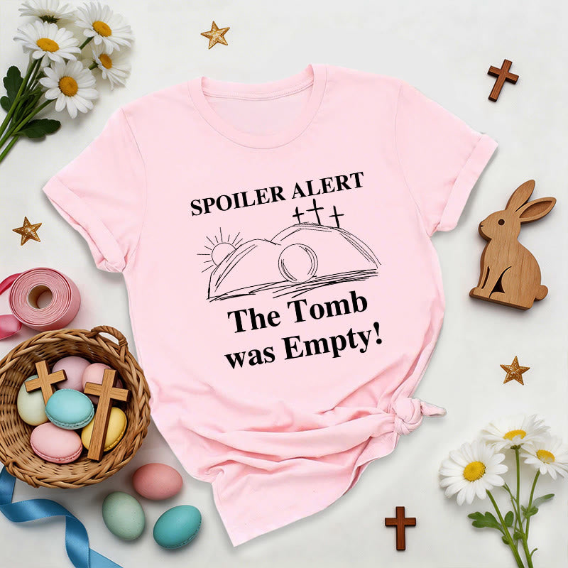 Christianartworkshop Empty Tomb Resurrection Graphic Premium T-Shirt - Pink - 2XL - image 7