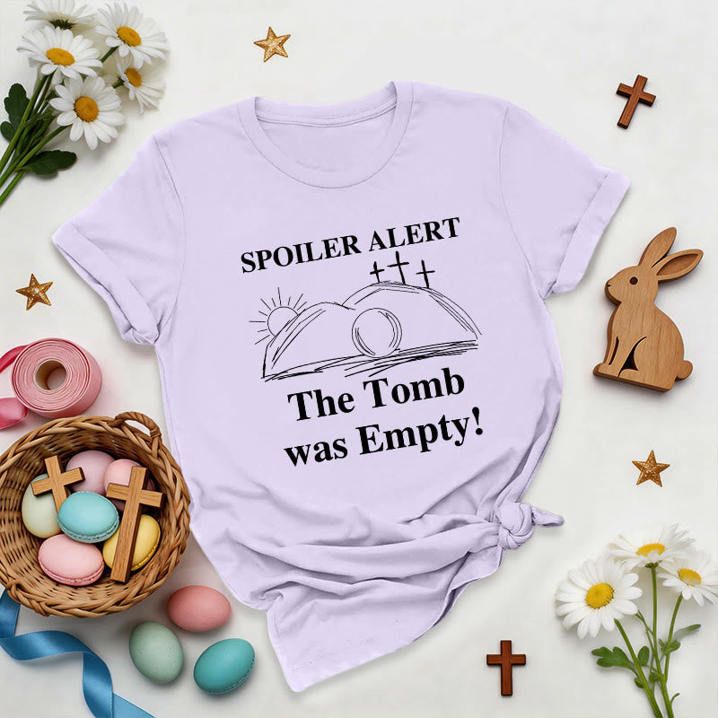 Christianartworkshop Empty Tomb Resurrection Graphic Premium T-Shirt - Purple - 2XL - image 3