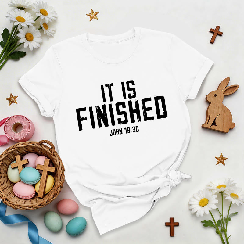 Christianartworkshop John 19:30 It Is Finished Distressed Premium T-Shirt - White - 2XL - image 2
