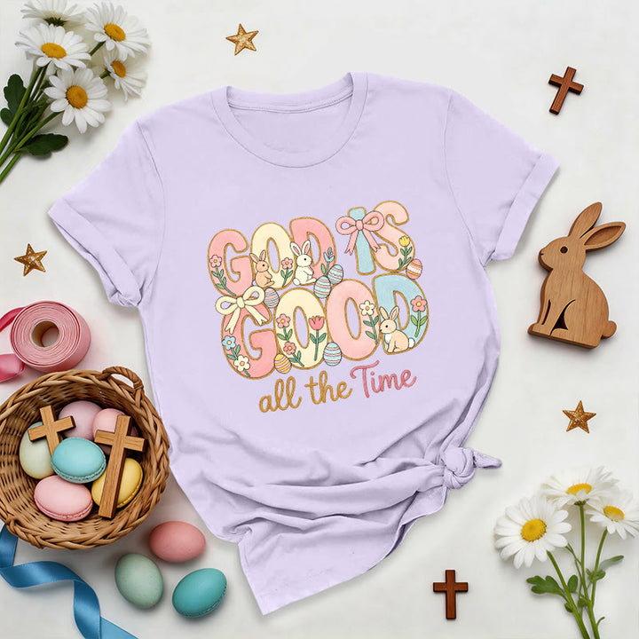 Christianartworkshop God Is Good Easter Motif Premium T-Shirt - Purple - 2XL - image 8