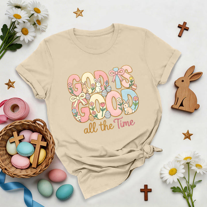 Christianartworkshop God Is Good Easter Motif Premium T-Shirt - Beige - 2XL - image 2