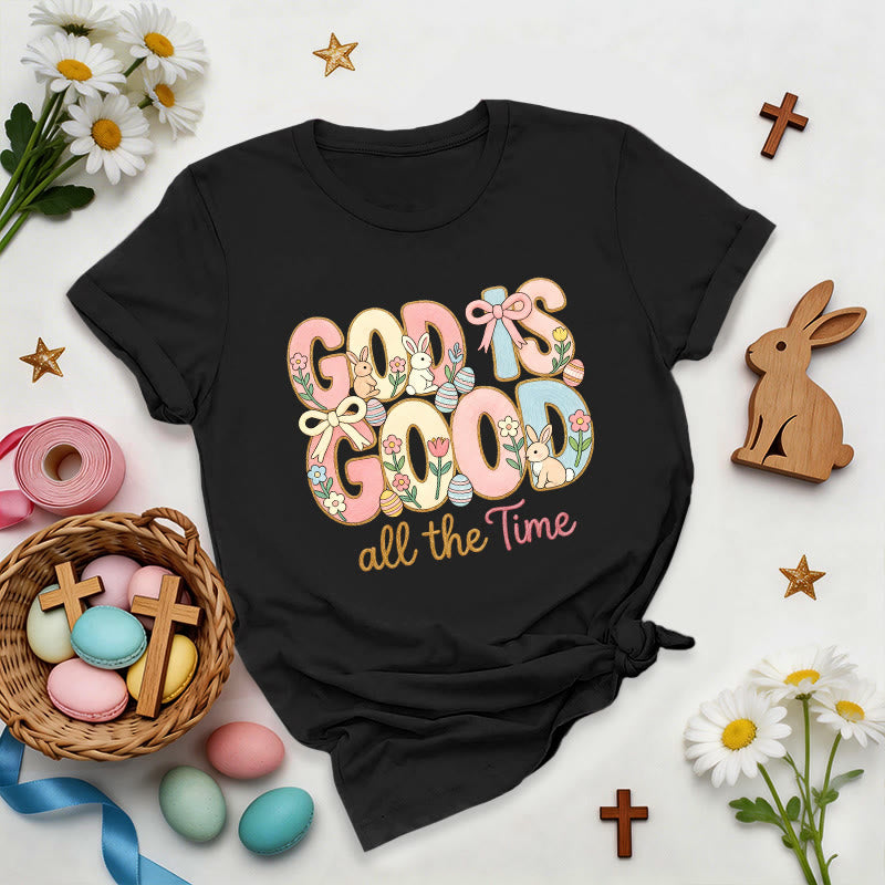 Christianartworkshop God Is Good Easter Motif Premium T-Shirt - Black - 2XL - image 6