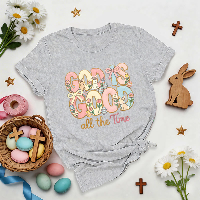 Christianartworkshop God Is Good Easter Motif Premium T-Shirt - Grey - 2XL - image 4