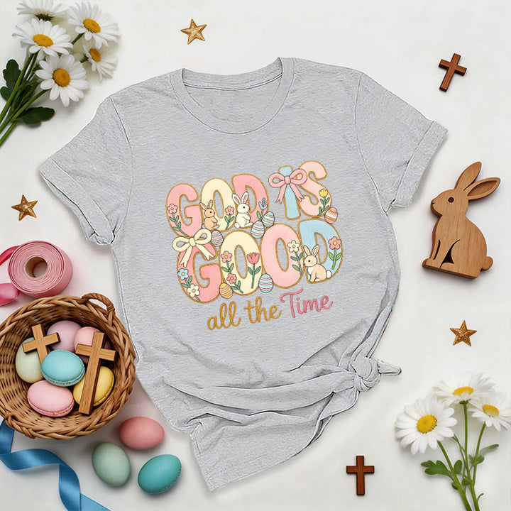 Christianartworkshop God Is Good Easter Motif Premium T-Shirt - Grey - 2XL - image 4