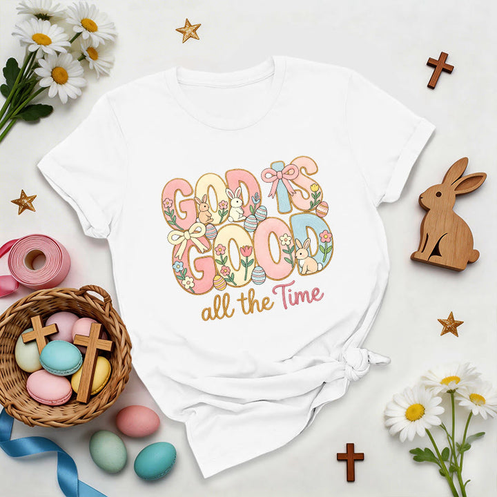 Christianartworkshop God Is Good Easter Motif Premium T-Shirt - White - 2XL - image 5