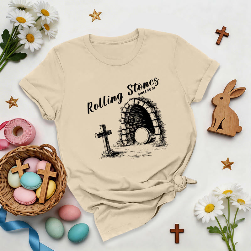 Christianartworkshop Rolling Stones Resurrection Premium T-Shirt - Beige - 2XL - image 0