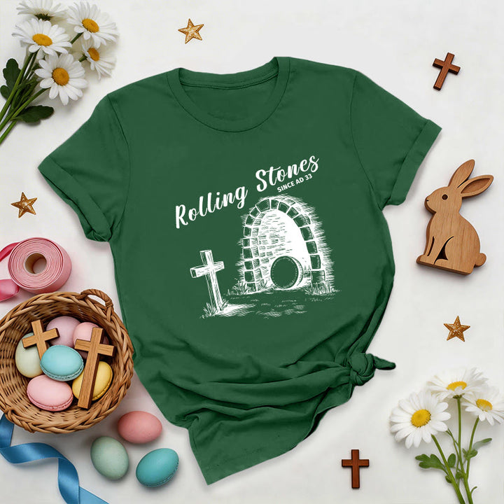 Christianartworkshop Rolling Stones Resurrection Premium T-Shirt - Dark Green - 2XL - image 5