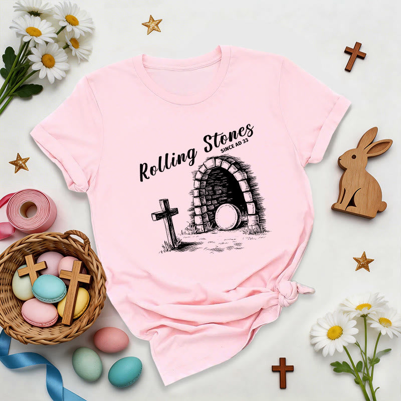 Christianartworkshop Rolling Stones Resurrection Premium T-Shirt - Pink - 2XL - image 1