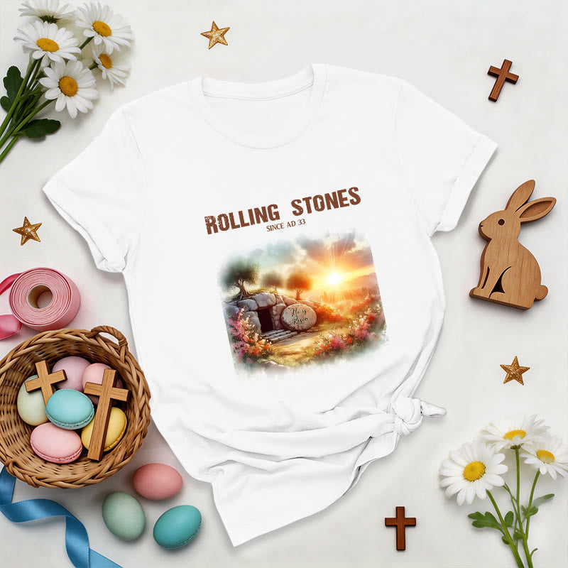Christianartworkshop Faith-Inspired Rolling Stones T-Shirt - White - 2XL - image 4