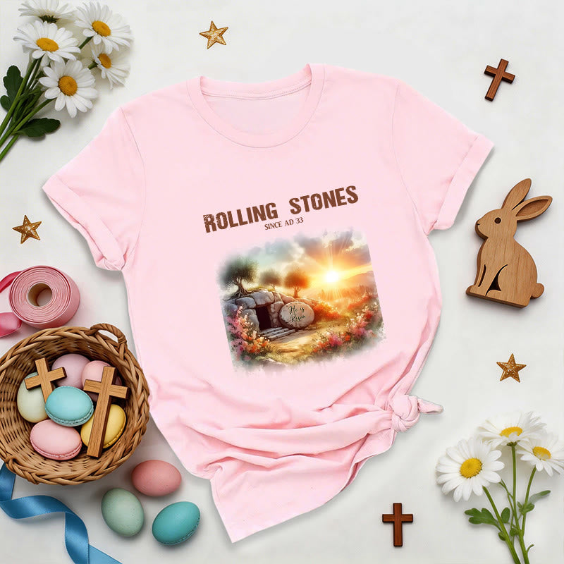 Christianartworkshop Faith-Inspired Rolling Stones T-Shirt - Pink - 2XL - image 2