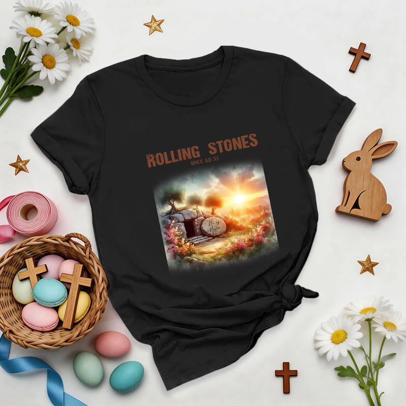 Christianartworkshop Faith-Inspired Rolling Stones T-Shirt - Black - 2XL - image 5