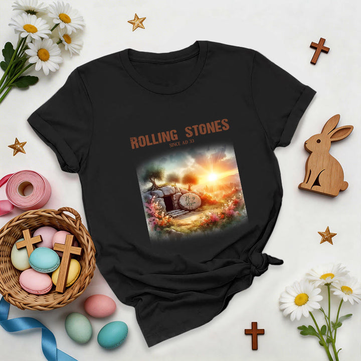Christianartworkshop Faith-Inspired Rolling Stones T-Shirt - Black - 2XL - image 5