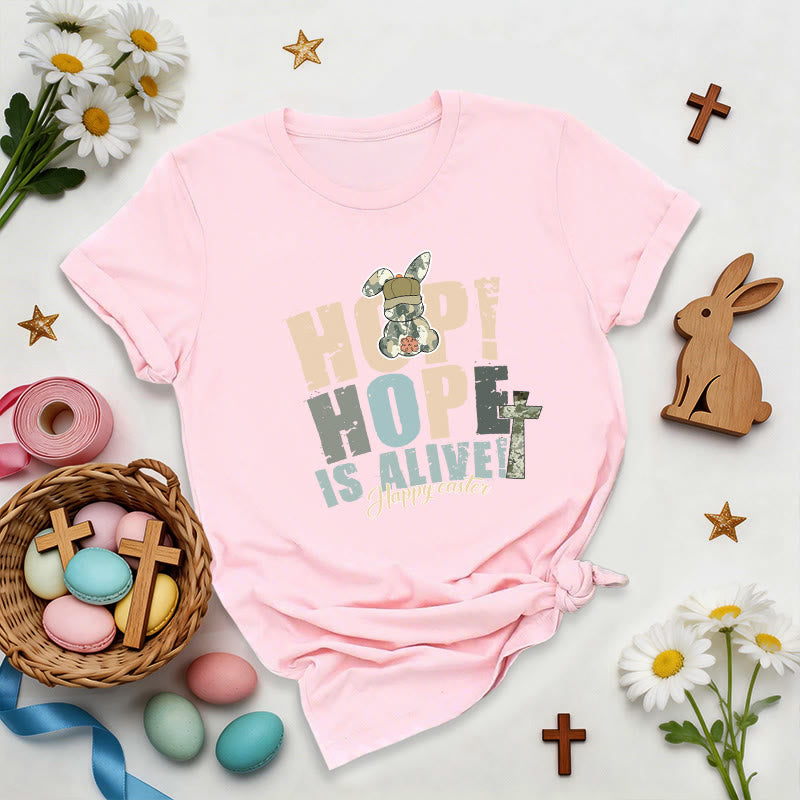 Christianartworkshop Hope Is Alive Easter Premium T-Shirt - Pink - 2XL - image 8