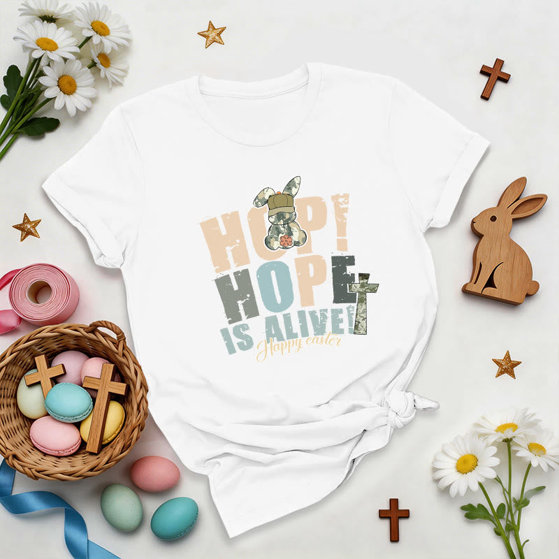 Christianartworkshop Hope Is Alive Easter Premium T-Shirt - White - 2XL - image 1