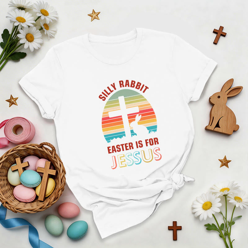 Christianartworkshop Easter Is For Jesus Retro Premium T-Shirt - White - 2XL - image 0