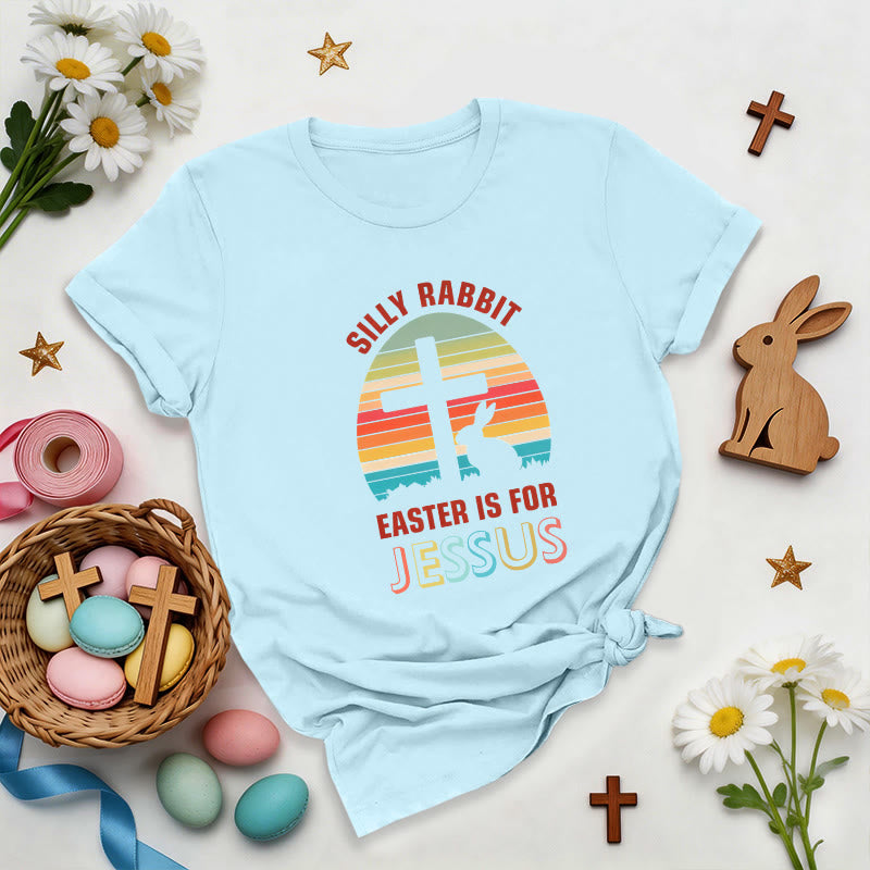 Christianartworkshop Easter Is For Jesus Retro Premium T-Shirt - Blue - 2XL - image 5