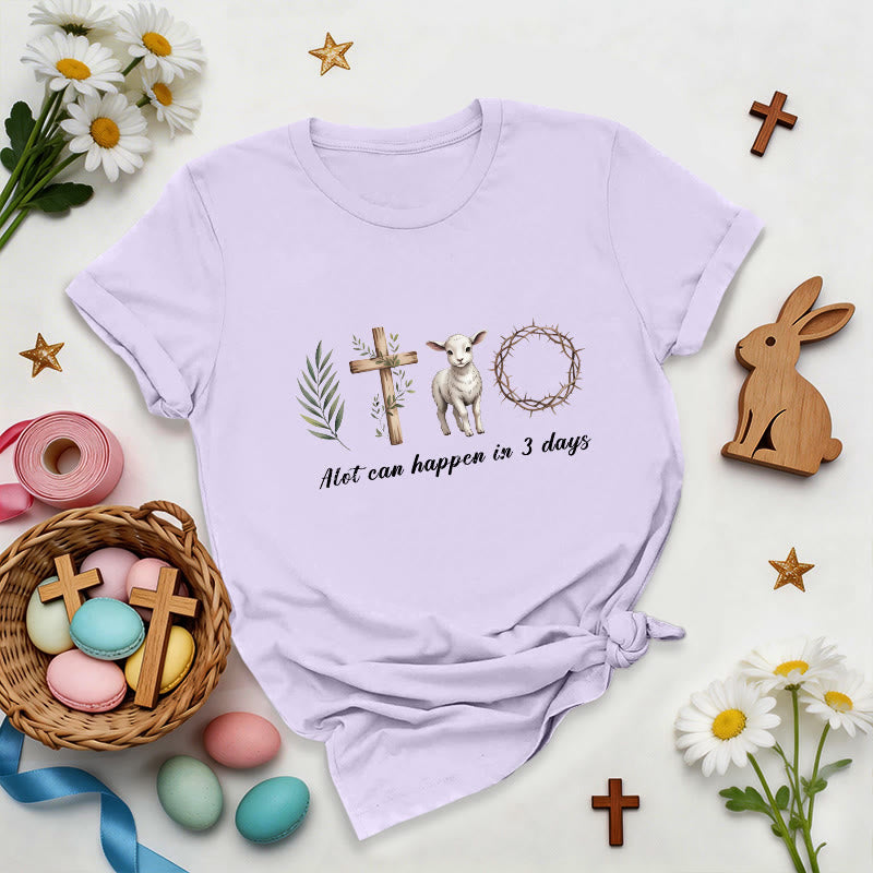 Christianartworkshop Three Days Resurrection Premium T-Shirt - Purple - 2XL - image 4