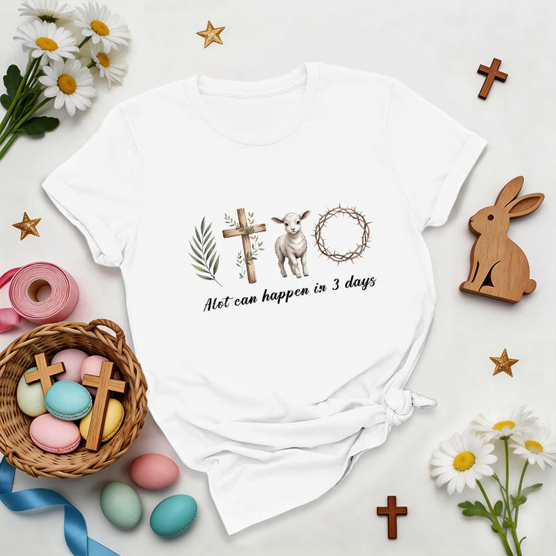 Christianartworkshop Three Days Resurrection Premium T-Shirt - White - 2XL - image 1